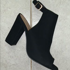 Suede Cut-out Booties